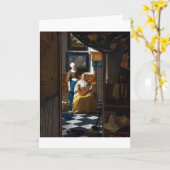 Carte Lettre d'amour, Johannes Vermeer (Fleur jaune)