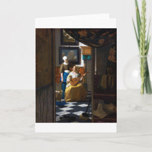 Carte Lettre d'amour, Johannes Vermeer
