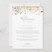 Carte Lettre de bienvenue du Fleur sauvage Boho Blisser (Devant)