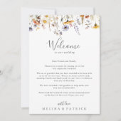 Carte Lettre de bienvenue du Fleur sauvage Sunshine d'au (Devant)