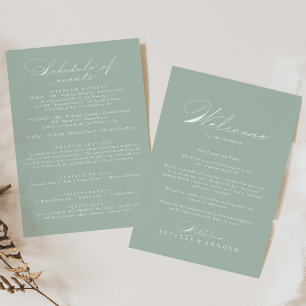 Carte Lettre de bienvenue du Mariage de calligraphie bla