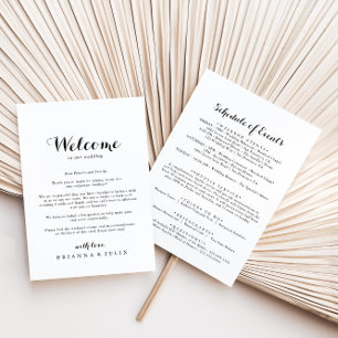 Carte Lettre de bienvenue du Mariage de calligraphie mod