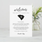 Carte Lettre de bienvenue du Mariage de Caroline du Sud  (Debout devant)