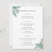 Carte Lettre de bienvenue du Mariage de feuillage tropic (Dos)