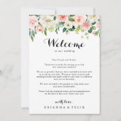 Carte Lettre de bienvenue du Mariage de feuillage vert f (Devant)