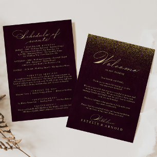 Carte Lettre de bienvenue du Mariage de la Parties scint