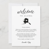 Carte Lettre de bienvenue du Mariage de l'Alaska et itin (Devant)