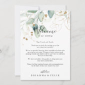 Carte Lettre de bienvenue du Mariage de l'Eucalyptus d'o (Devant)