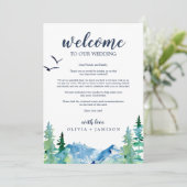 Carte Lettre de bienvenue du Mariage de Rocky Mountain & (Debout devant)