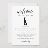 Carte Lettre de bienvenue du Mariage Delaware & Itinérai (Devant)