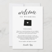 Carte Lettre de bienvenue du Mariage du Wyoming et itiné (Devant)