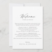 Carte Lettre de bienvenue du Mariage en argent chic gras (Devant)