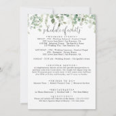 Carte Lettre de bienvenue du Mariage Eucalyptus Vert (Dos)