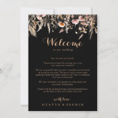 Carte Lettre de bienvenue du Mariage floral Wild Fall Me (Devant)