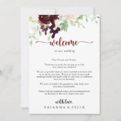 Carte Lettre de bienvenue Mariage classique aux couleurs (Devant)