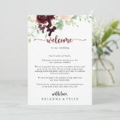 Carte Lettre de bienvenue Mariage classique aux couleurs (Debout devant)