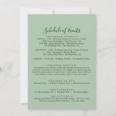 Carte Lettre de bienvenue Mariage Gold Tropical Greenery (Dos)