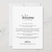 Carte Lettre de bienvenue Mariage moderne (Devant)