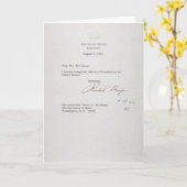 Carte Lettre de démission du Président Richard M. Nixon (Fleur jaune)