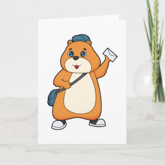 Carte Lettre de facteur hamster (Devant)