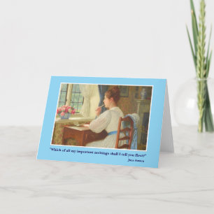 Carte Lettre de Jane Austen