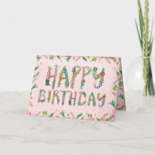 Carte Lettre de jardinage Champ de ferme printemps anniv