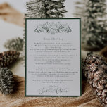 Carte Lettre de Noël du Père Noël Vert Enchantant<br><div class="desc">Nous ajoutons toujours de nouveaux designs chaque semaine !</div>