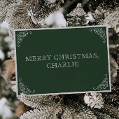 Carte Lettre de Noël du Père Noël Vert Enchantant