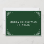 Carte Lettre de Noël du Père Noël Vert Enchantant (Devant)
