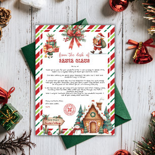 Carte Lettre de Noël personnalisée de Santa pour les enf