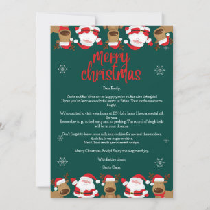Carte Lettre du Père Noël personnalisée