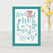 Carte Lettre E Nom initial Alphabet Anniversaire Turquoi (Fleur jaune)