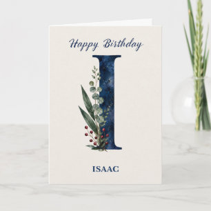 Carte Lettre I Anniversaire pour lui Personnalisé Nom Bl