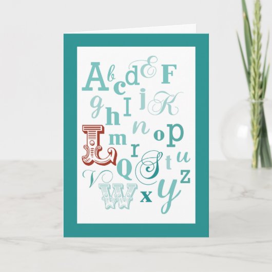 Carte Lettre L initiale nom alphabet anniversaire sarcel (Devant)