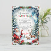 Carte Lettre Magique de Père Noël (Debout devant)
