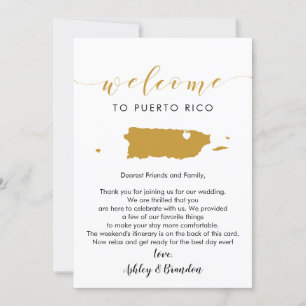 Carte LETTRE Mariage Porto Rico Itinéraire
