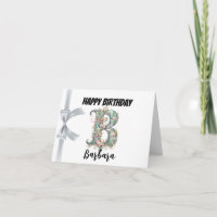 Lettre monogramme "B" Joyeux anniversaire