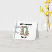 Carte Lettre monogramme "D" Joyeux anniversaire (Fleur jaune)