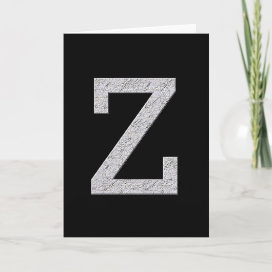 Carte Lettre monogramme Z (Devant)