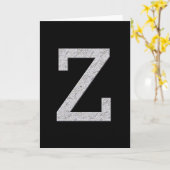 Carte Lettre monogramme Z (Fleur jaune)