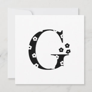 Carte LETTRE Motif Fleur G