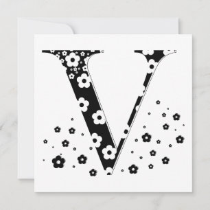 Carte LETTRE Motif Fleur V