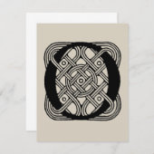 Carte Lettre O Vintage Celtic Knot Monogramme (Devant / Derrière)