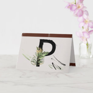 CARTE LETTRE PEINTURE HAUTE-FORÊT PÂTISSERIE P MONO