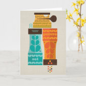 Carte lettre pliée Condiments (Fleur jaune)