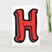 Carte Lettre rouge gras H Fun Alphabet (Devant)