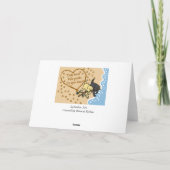 Carte LETTRE SABLE Empreinte de patte DEUX Labradors (Dos)