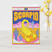 Carte lettre Scorpion (Fleur jaune)