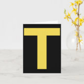 Carte Lettre T Fun Chipmunk Group Correspondant Hallowee (Fleur jaune)