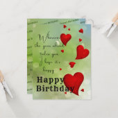 Carte Lettre verte (Devant/Arrière en situation)